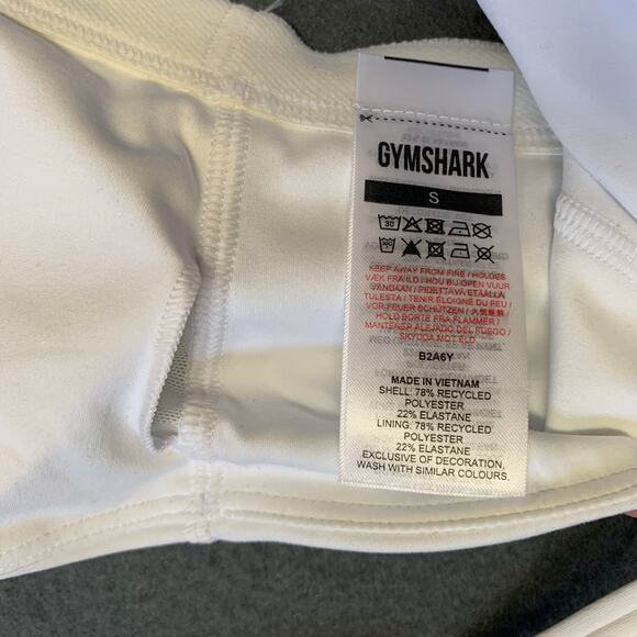 NWOT Gymshark White Bandeau Sports Bra Small B2A6Y - Picture 4 of 6